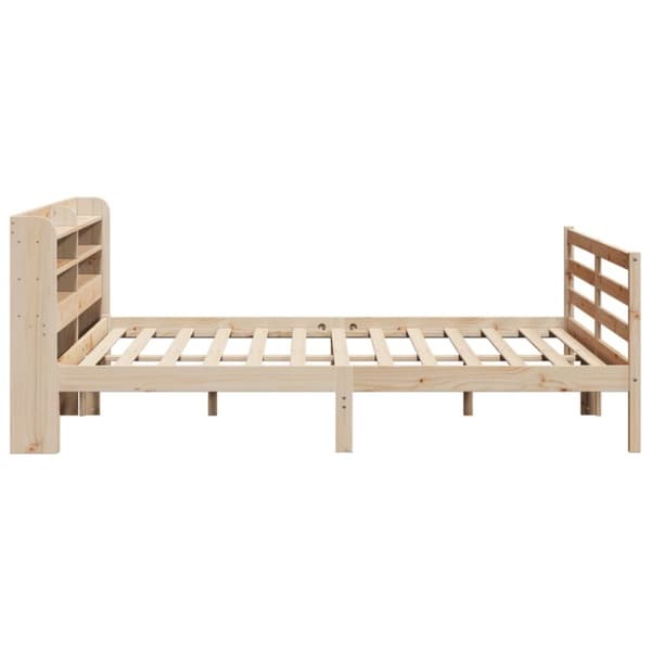 vidaXL Sengeramme med hodegavl 200x200 cm heltre furu