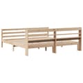 Miniatyrbilde 7 av 11: vidaXL Sengeramme med hodegavl 200x200 cm heltre furu