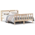 Miniatyrbilde 3 av 11: vidaXL Sengeramme uten madrass hvit 135x190 cm heltre furu