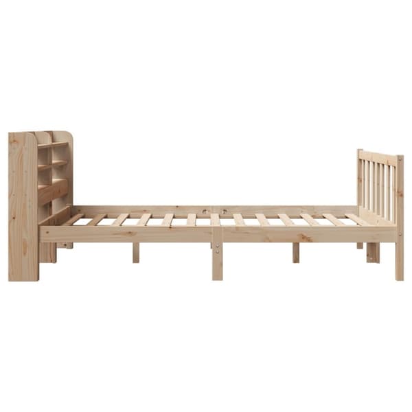 vidaXL Sengeramme uten madrass hvit 135x190 cm heltre furu