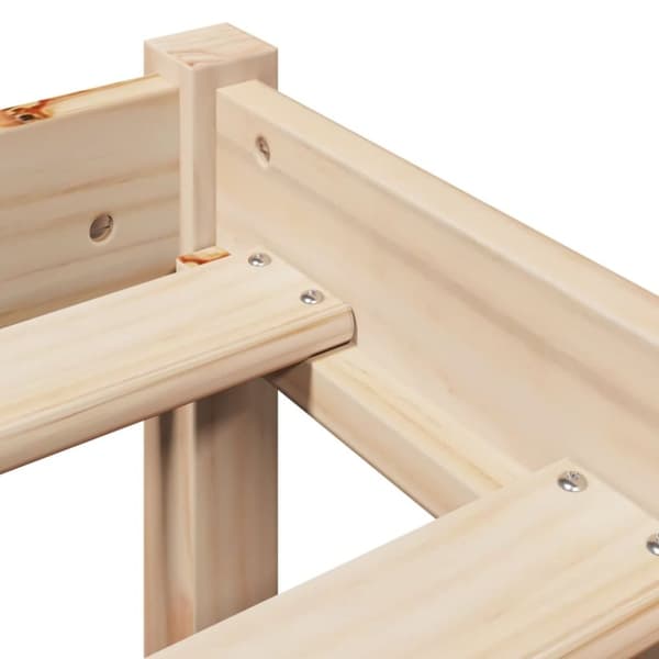 vidaXL Sengeramme uten madrass hvit 135x190 cm heltre furu