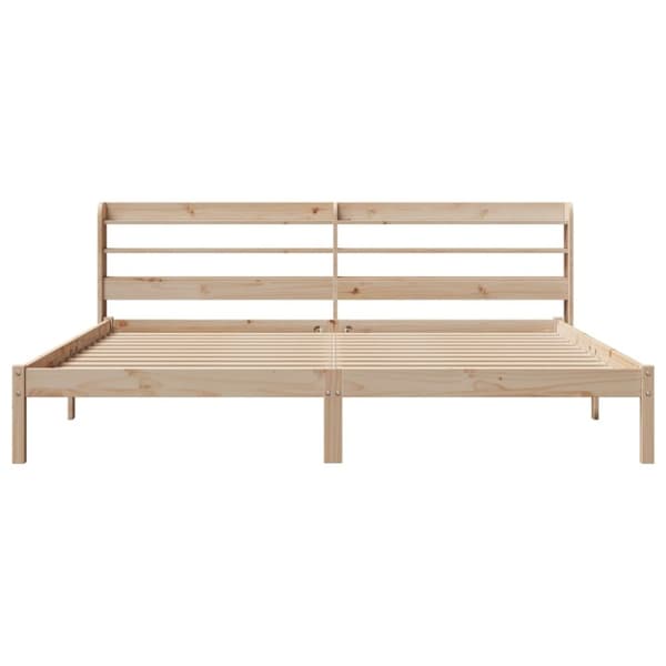 vidaXL Sengeramme med madrass 200x200 cm heltre furu