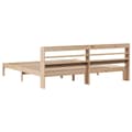 Miniatyrbilde 7 av 11: vidaXL Sengeramme med madrass 200x200 cm heltre furu