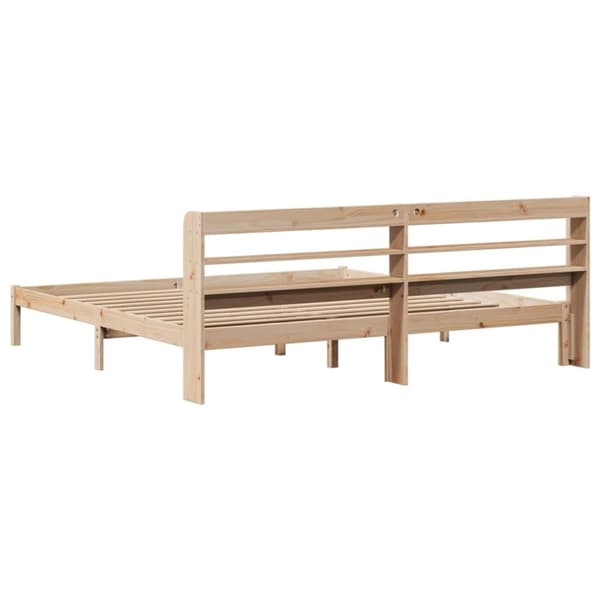 vidaXL Sengeramme med madrass 200x200 cm heltre furu