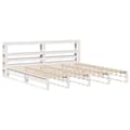 Miniatyrbilde 4 av 11: vidaXL Sengeramme uten madrass hvit 180x200 cm heltre furu