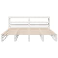 Miniatyrbilde 5 av 11: vidaXL Sengeramme uten madrass hvit 180x200 cm heltre furu