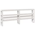 Miniatyrbilde 8 av 11: vidaXL Sengeramme uten madrass hvit 180x200 cm heltre furu