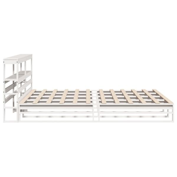 vidaXL Sengeramme uten madrass hvit 180x200 cm heltre furu