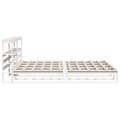 Miniatyrbilde 9 av 11: vidaXL Sengeramme uten madrass hvit 180x200 cm heltre furu