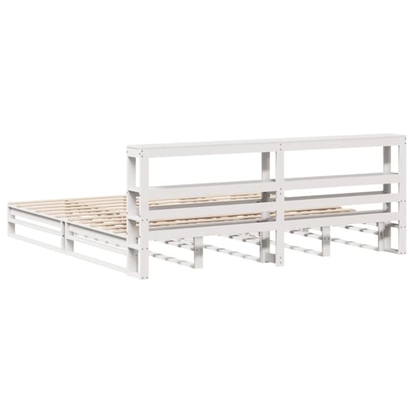 vidaXL Sengeramme uten madrass hvit 180x200 cm heltre furu