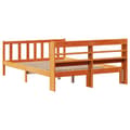 Miniatyrbilde 9 av 11: vidaXL Sengeramme med hodegavl voksbrun 135x190 cm heltre furu