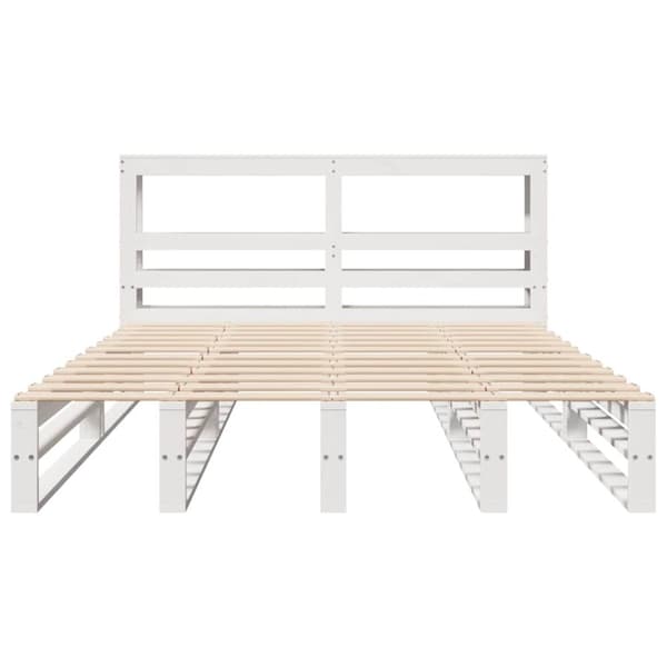 vidaXL Sengeramme uten madrass hvit 160x200 cm heltre furu
