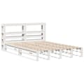Miniatyrbilde 4 av 11: vidaXL Sengeramme uten madrass hvit 150x200 cm heltre furu