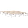 Miniatyrbilde 6 av 11: vidaXL Sengeramme uten madrass hvit 150x200 cm heltre furu