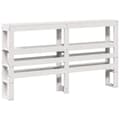 Miniatyrbilde 7 av 11: vidaXL Sengeramme uten madrass hvit 150x200 cm heltre furu