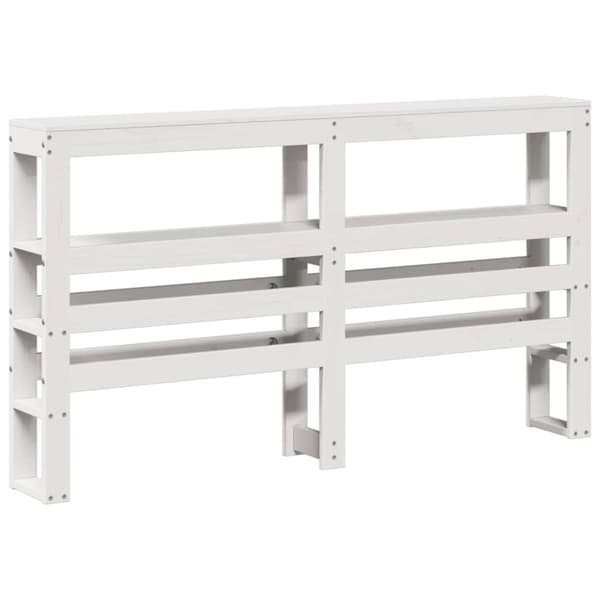 vidaXL Sengeramme uten madrass hvit 150x200 cm heltre furu
