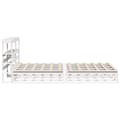 Miniatyrbilde 8 av 11: vidaXL Sengeramme uten madrass hvit 150x200 cm heltre furu