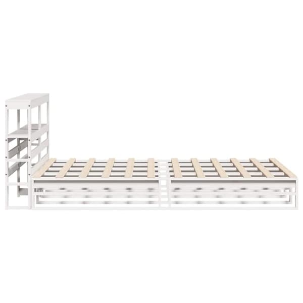 vidaXL Sengeramme uten madrass hvit 150x200 cm heltre furu
