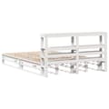 Miniatyrbilde 9 av 11: vidaXL Sengeramme uten madrass hvit 150x200 cm heltre furu