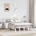 Miniatyrbilde 2 av 11: vidaXL Sengeramme uten madrass hvit 150x200 cm heltre furu