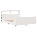Miniatyrbilde 4 av 11: vidaXL Sengeramme uten madrass hvit 135x190 cm heltre furu