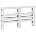 Miniatyrbilde 7 av 11: vidaXL Sengeramme uten madrass hvit 135x190 cm heltre furu
