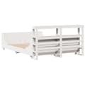 Miniatyrbilde 9 av 11: vidaXL Sengeramme uten madrass hvit 135x190 cm heltre furu