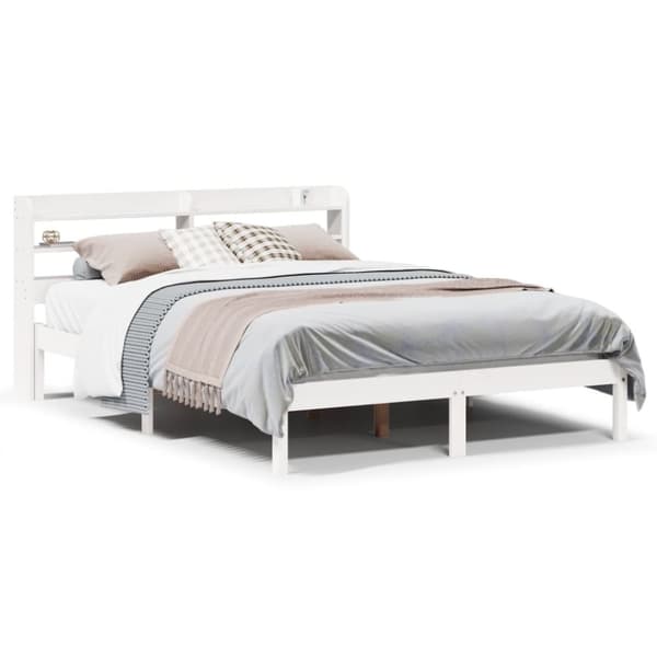 vidaXL Sengeramme uten madrass hvit 160x200 cm heltre furu