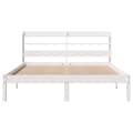 Miniatyrbilde 5 av 11: vidaXL Sengeramme uten madrass hvit 160x200 cm heltre furu