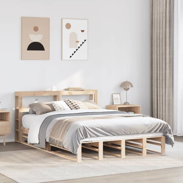 vidaXL Sänky ilman patjaa 120x190 cm täysi mänty