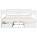 Miniatyrbilde 5 av 11: vidaXL Sengeramme uten madrass hvit 160x200 cm heltre furu