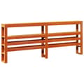 Miniatyrbilde 8 av 11: vidaXL Sengeramme uten madrass voksbrun 180x200 cm heltre furu