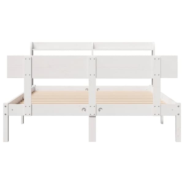 vidaXL Sengeramme uten madrass hvit 140x190 cm heltre furu