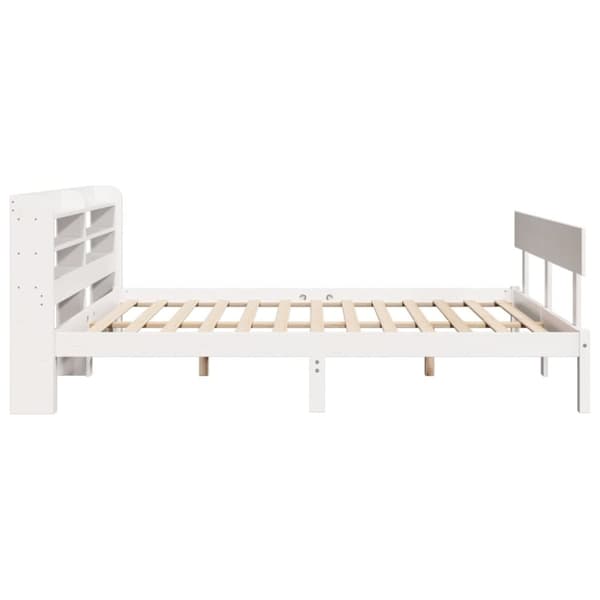 vidaXL Sengeramme uten madrass hvit 140x190 cm heltre furu