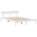 Miniatyrbilde 8 av 11: vidaXL Sengeramme uten madrass hvit 140x190 cm heltre furu