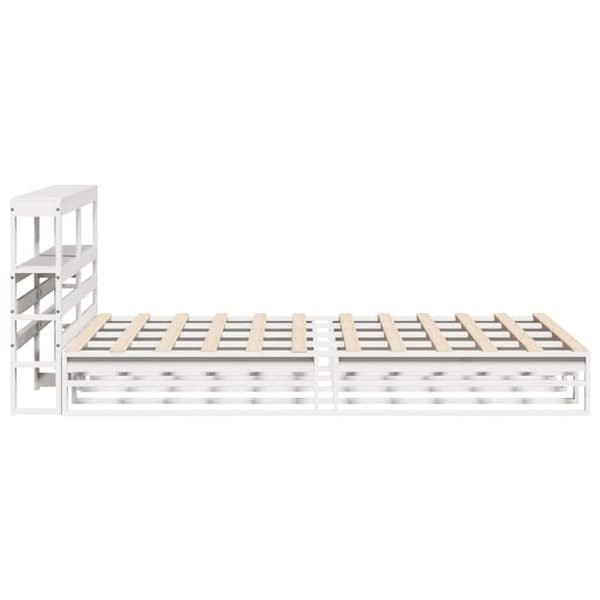 vidaXL Sengeramme uten madrass hvit 140x190 cm heltre furu