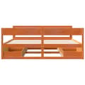 Miniatyrbilde 5 av 11: vidaXL Sengeramme uten madrass voksbrun 200x200 cm heltre furu