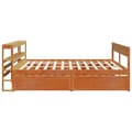 Miniatyrbilde 8 av 11: vidaXL Sengeramme uten madrass voksbrun 200x200 cm heltre furu