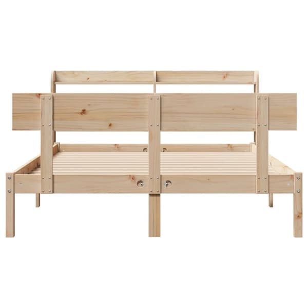 vidaXL Sängynrunko ilman patjaa 135x190 cm täysi mänty