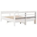 Miniatyrbillede 7 af 11: vidaXL sengeramme uden madras 135x190 cm massivt fyrretræ hvid
