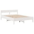 Miniatyrbillede 8 af 11: vidaXL sengeramme uden madras 135x190 cm massivt fyrretræ hvid