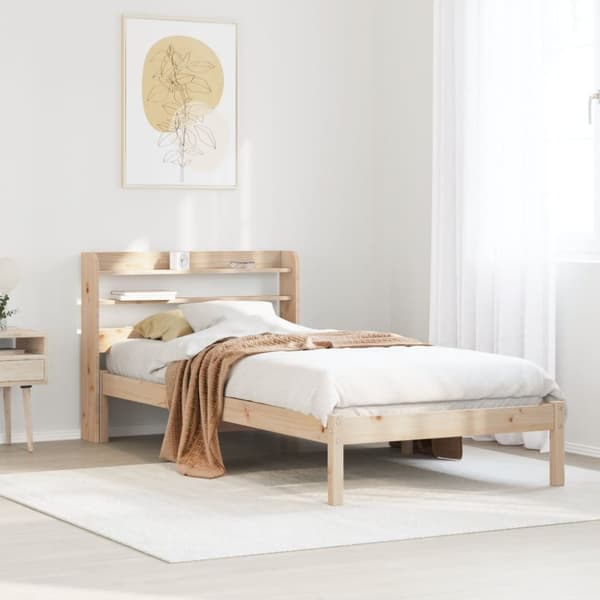 vidaXL sengeramme uden madras 90x190 cm massivt fyrretræ