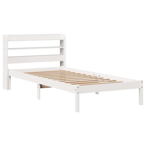 vidaXL Sengeramme uten madrass hvit 100x200 cm heltre furu