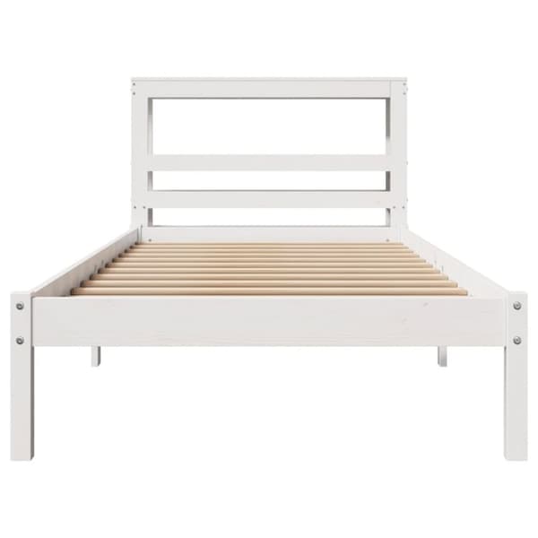 vidaXL Sengeramme uten madrass hvit 100x200 cm heltre furu
