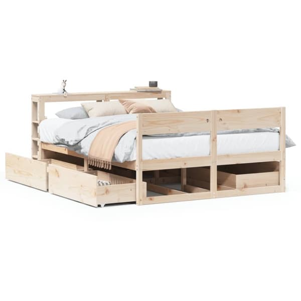 vidaXL Sengeramme uten madrass 120x190 cm heltre furu