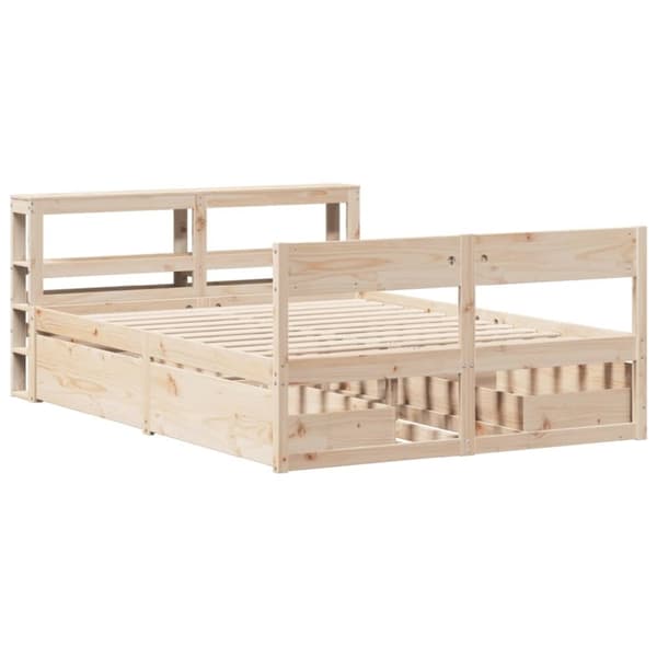 vidaXL Sengeramme uten madrass 120x190 cm heltre furu