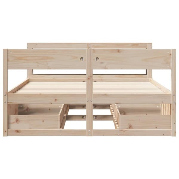 vidaXL Sengeramme uten madrass 120x190 cm heltre furu