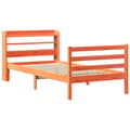 Miniatyrbilde 4 av 11: vidaXL Sengeramme uten madrass voksbrun 90x190 cm heltre furu