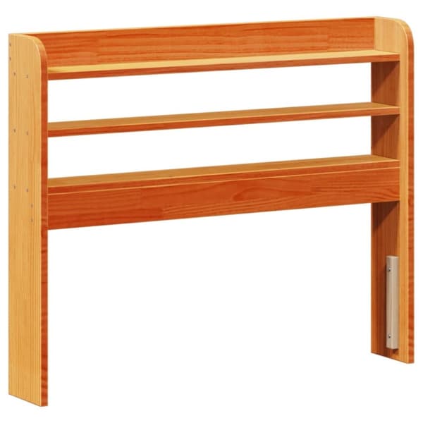 vidaXL Sengeramme uten madrass voksbrun 90x190 cm heltre furu