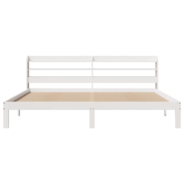 vidaXL sengeramme med sengegavl 180x200 cm massivt fyrretræ